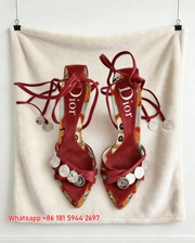 Dior Red Floral Heels Flannel Sofa Throw Blanket D367